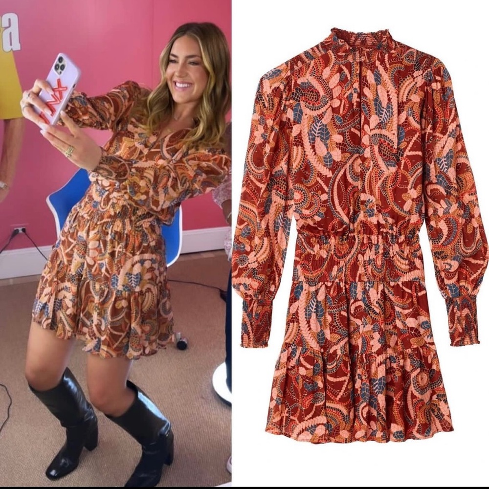 A.L.C long sleeve patterned dress